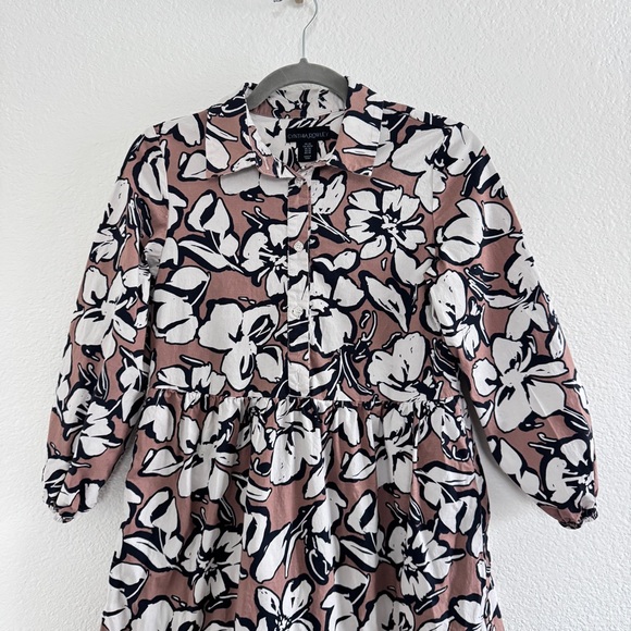 Cynthia Rowley Women’s Cotton Neutral Floral Tiered Maxi dress cottage Boho - Picture 4 of 14